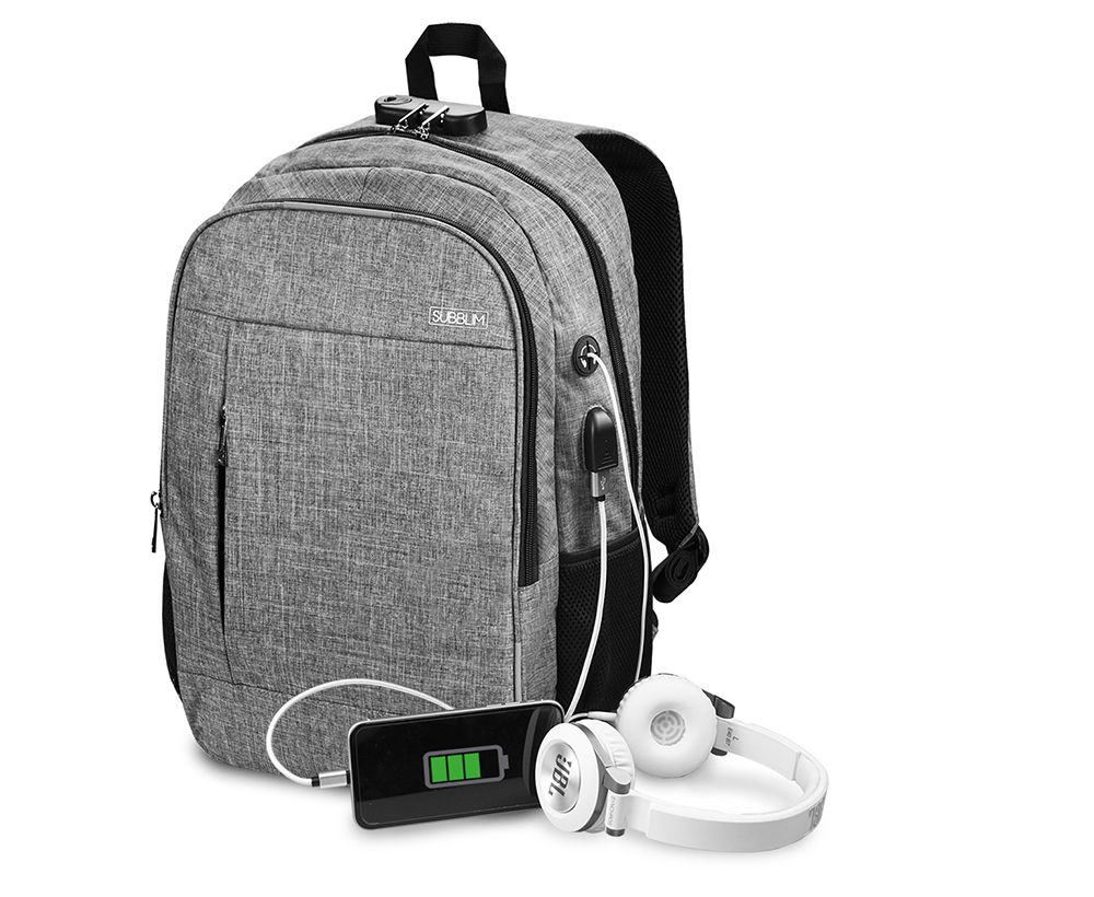 ✅ Mochila para Portátil Urban Lock Backpack 16" Grey