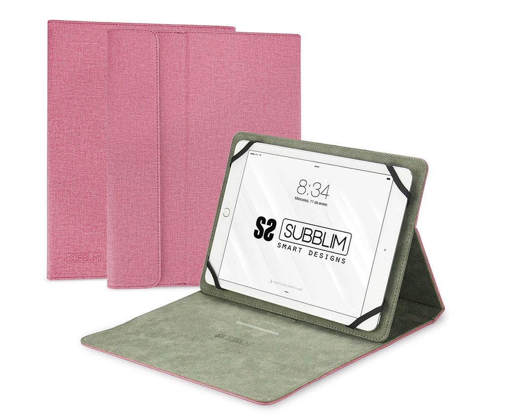 Funda tablet clever universal 10.1 pulgadas rosa