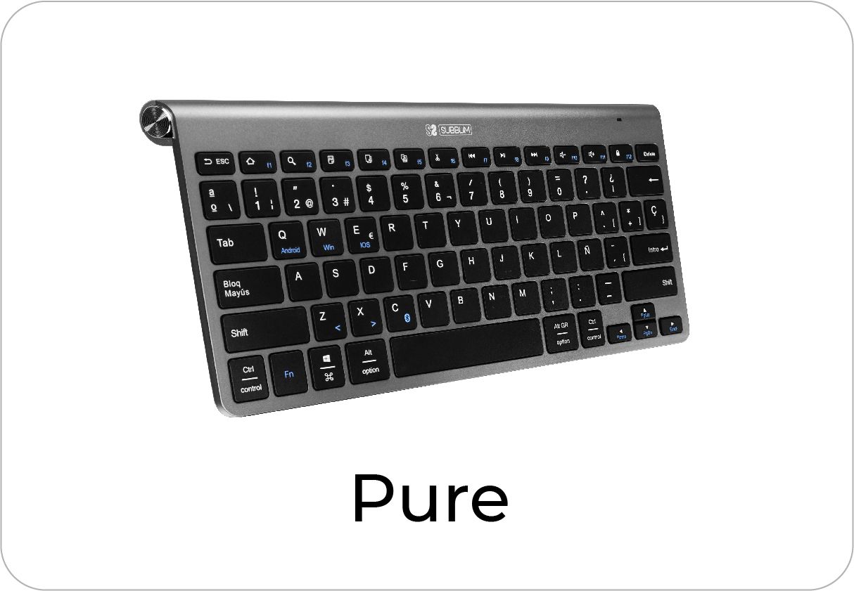 botón soporte teclado pure