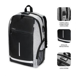Mochila antirrobo para Portátil Business Lock Backpack 16″ Grey/Black
