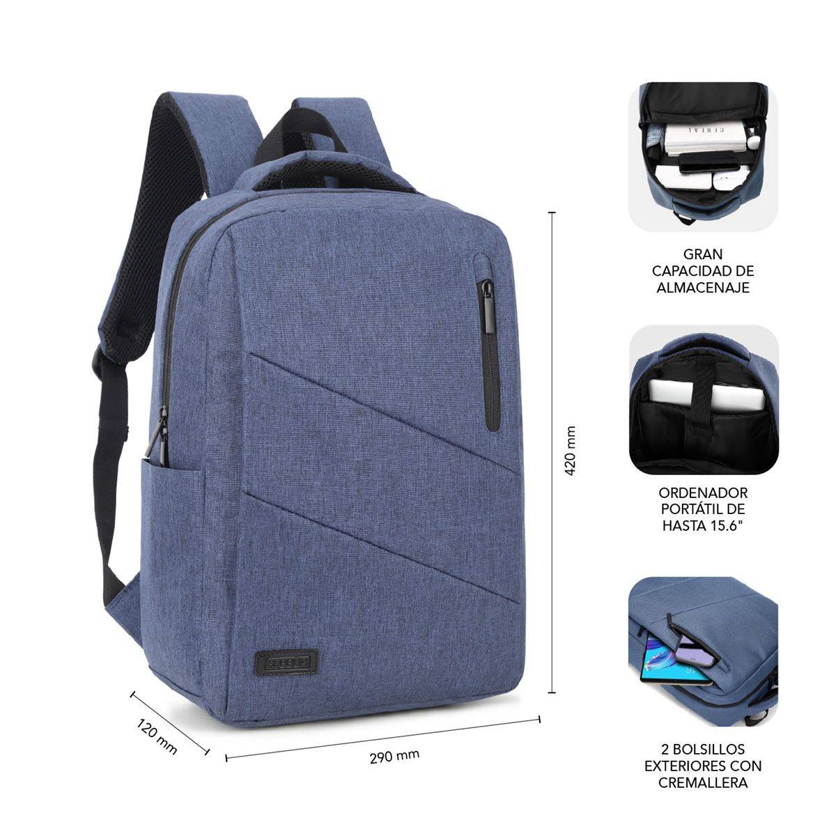 Mochila para Portátil City Backpack 15,6″ Blue