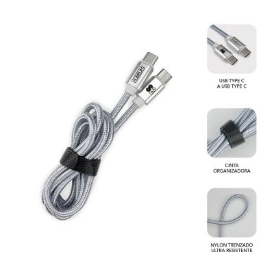 Dual PD Car Charger PD18W+2.4A + C to C cable Silver