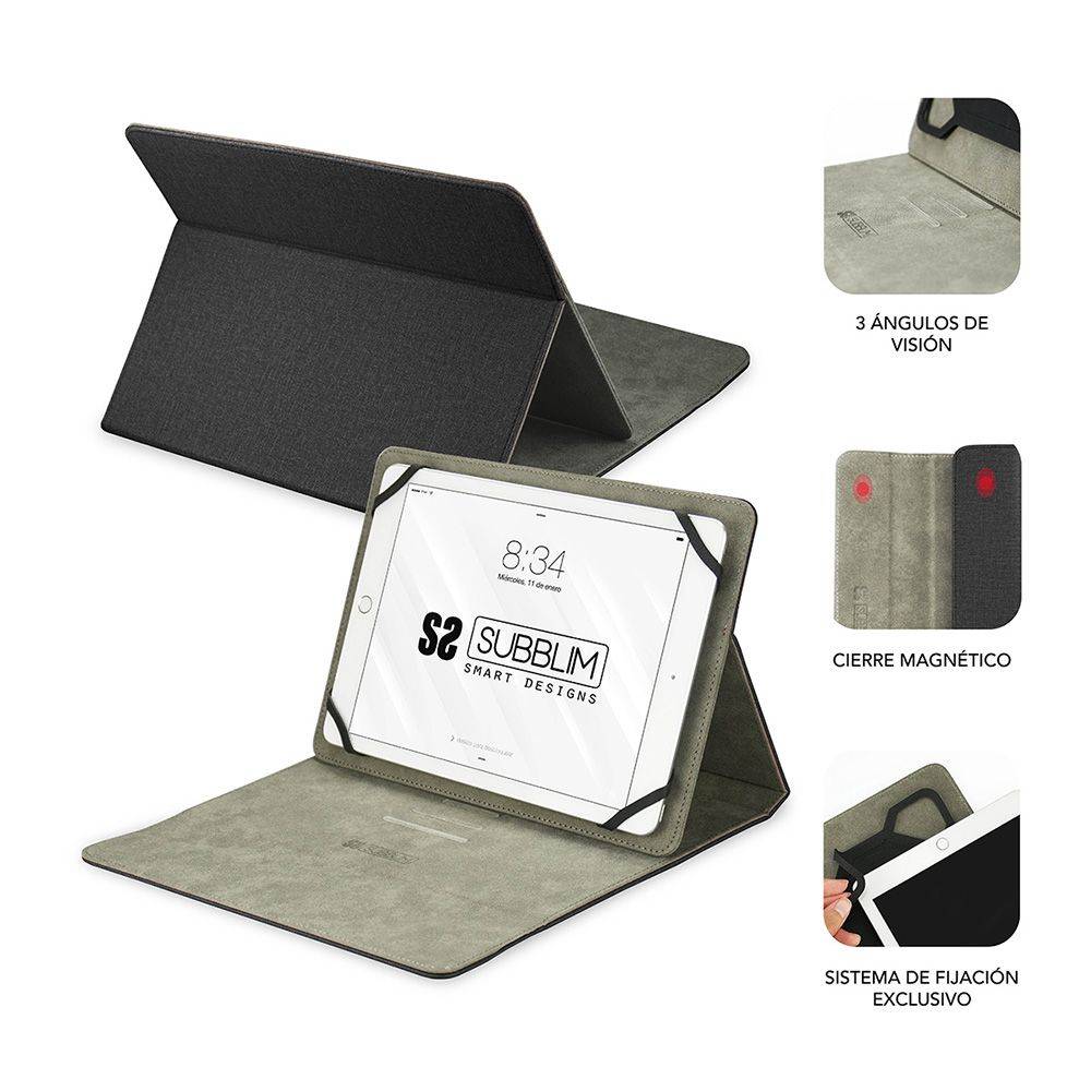 Funda Tablet Clever Stand Tablet Case 9,6″-11″ Black
