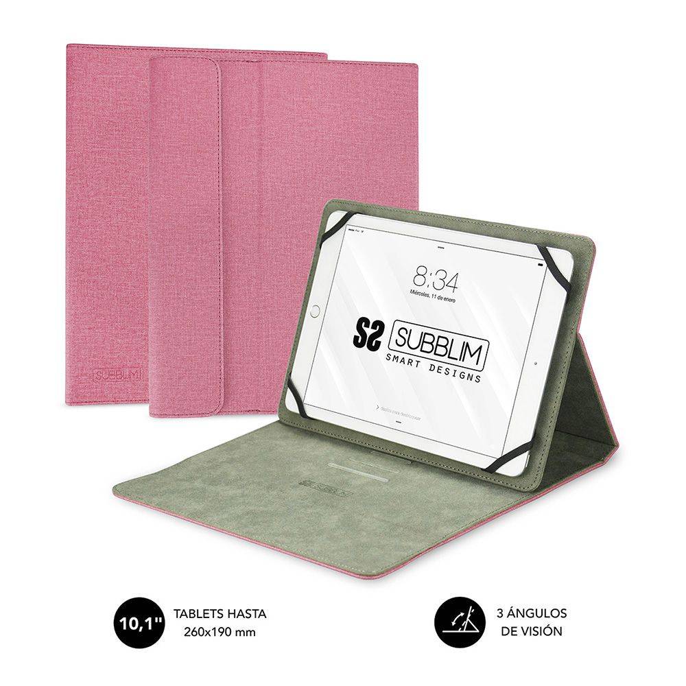 Funda Tablet Clever Stand Tablet Case 9,6″-11″ Pink